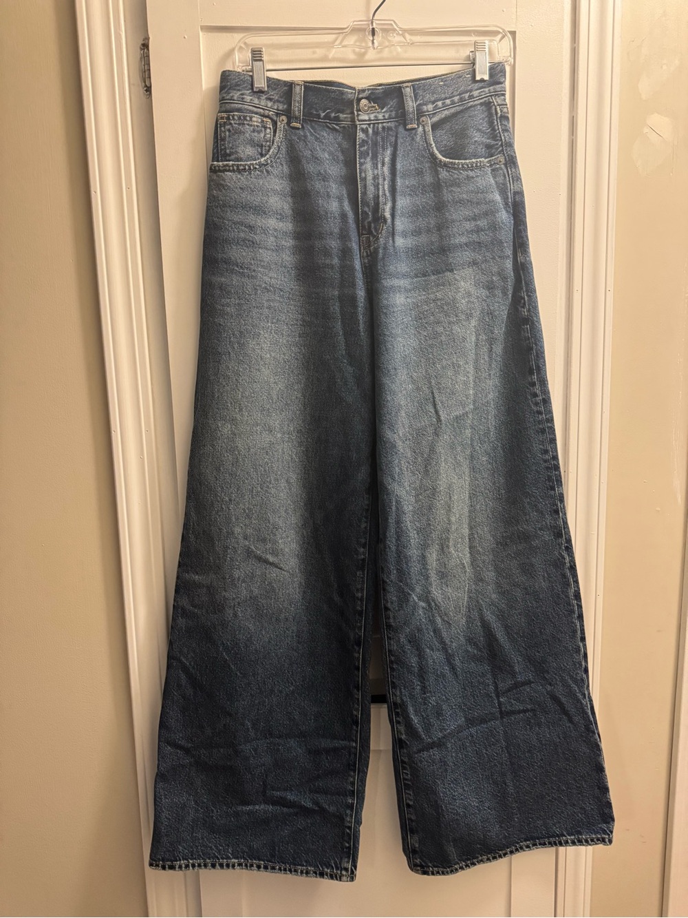 Madewell super Wide Leg Blue Denim Jeans size 26